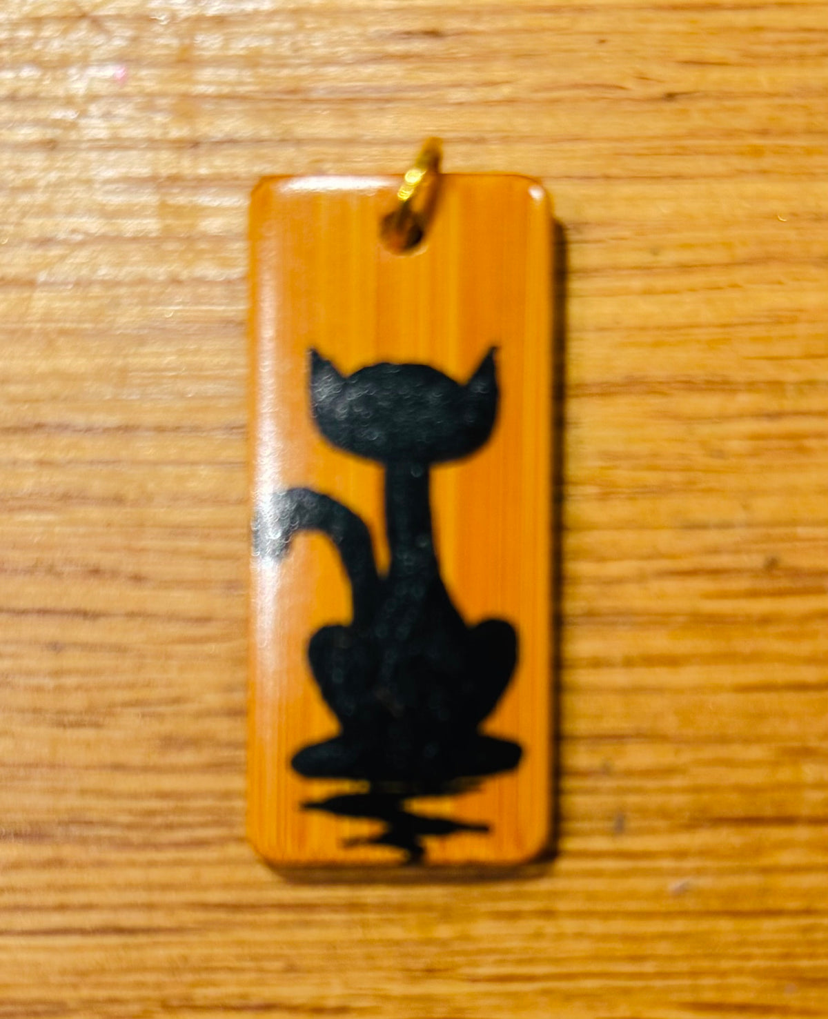 Cute cat wooden necklace pendants