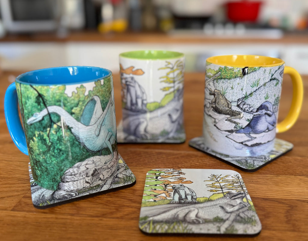 Blue Crystal Palace dinosaur mug - Pterosaurs