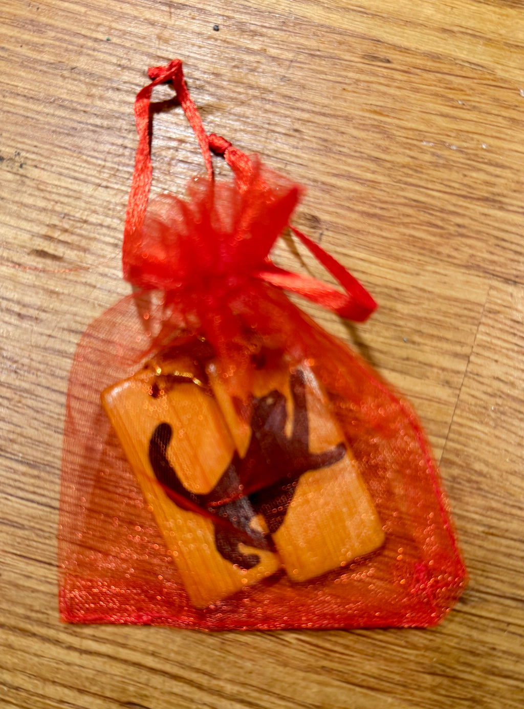 Cute cat wooden earrings