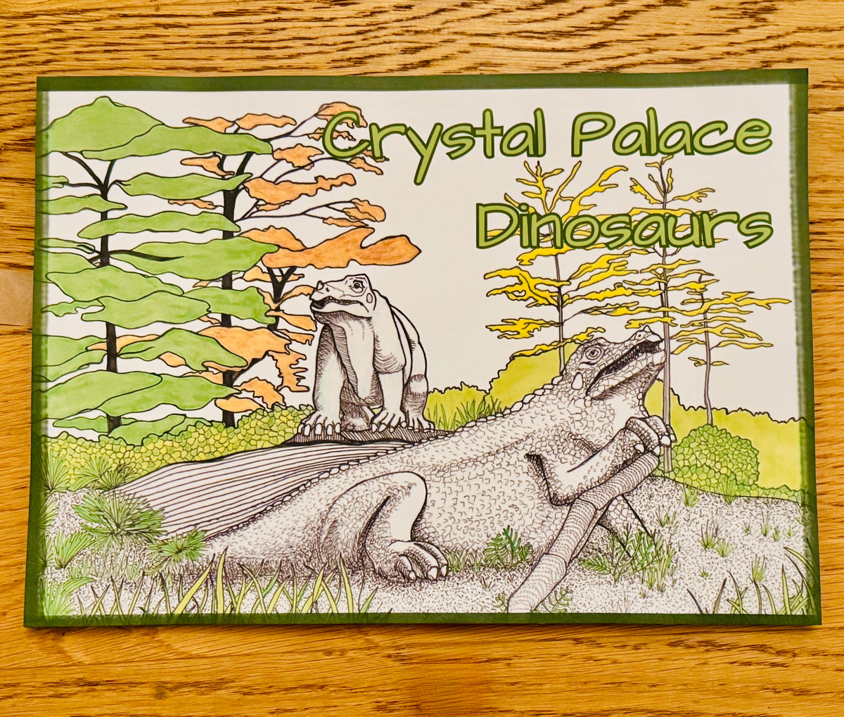 Crystal Palace Dinosaur Poster: Victorian Iguanodon Art Print (A3)