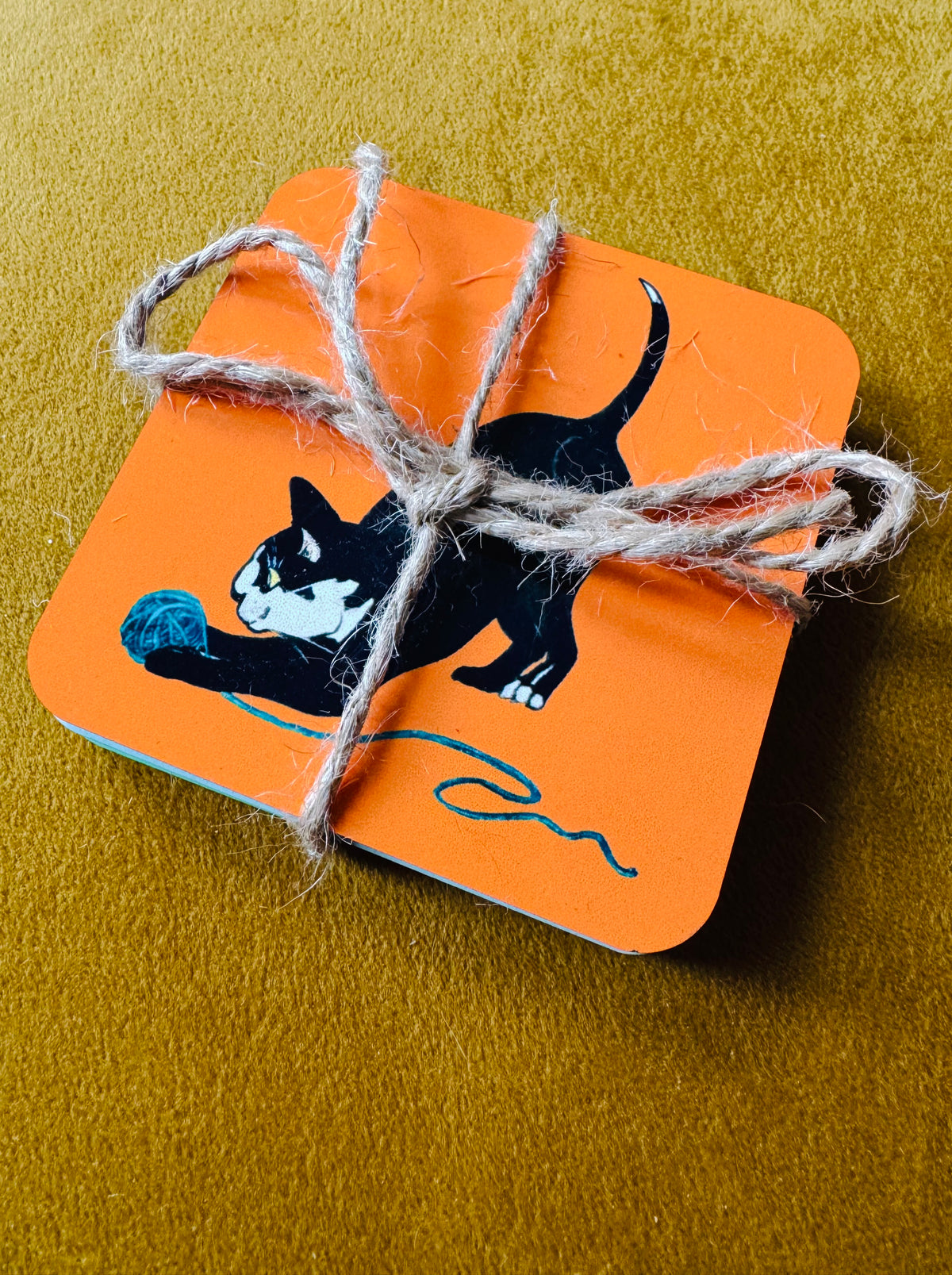 Catford Cat Black And White Cat Coasters – Set Of Four - Colourful UK-Made Designs