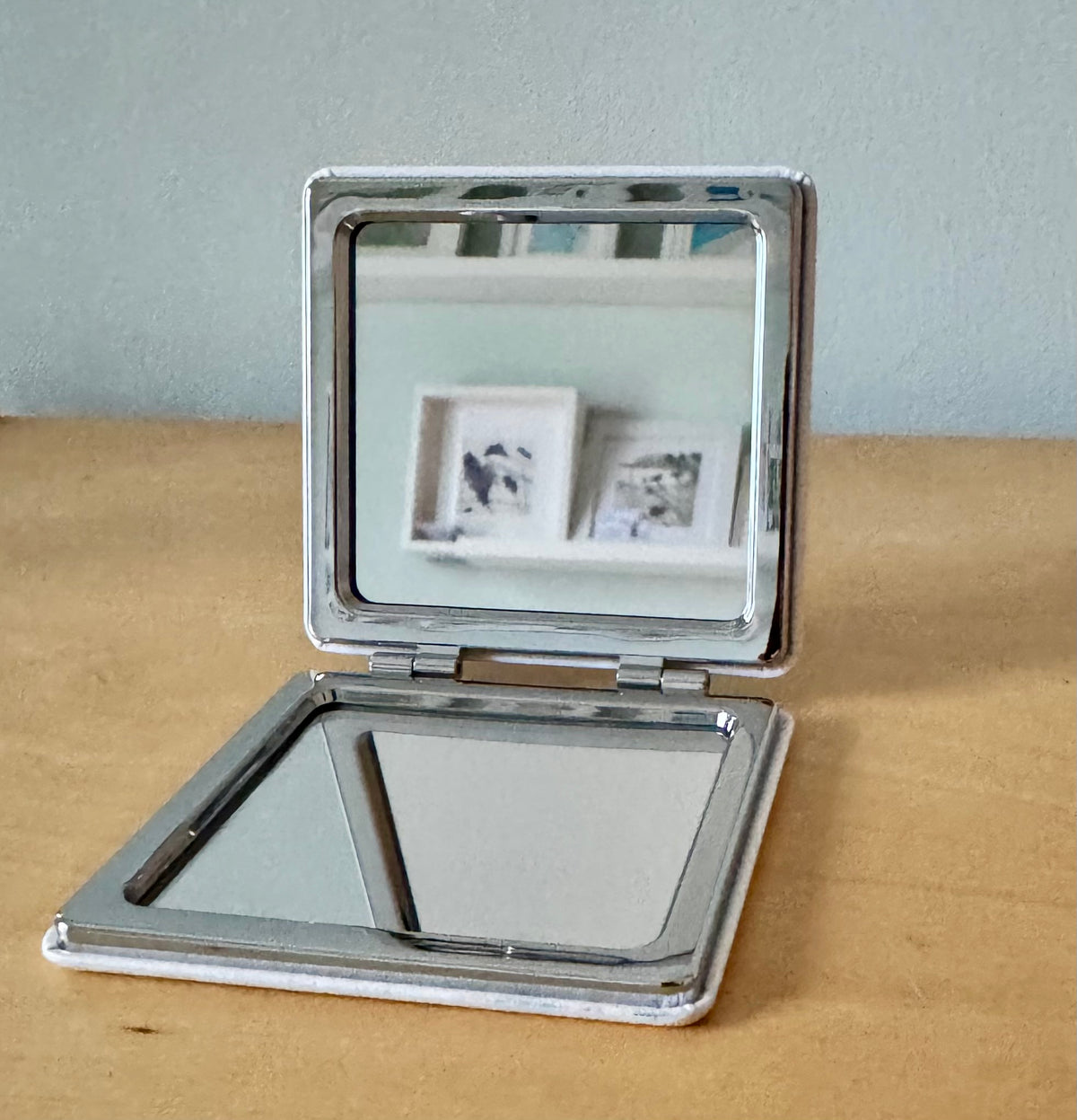 Magnifying compact mirror - butterfly - based on original artwork