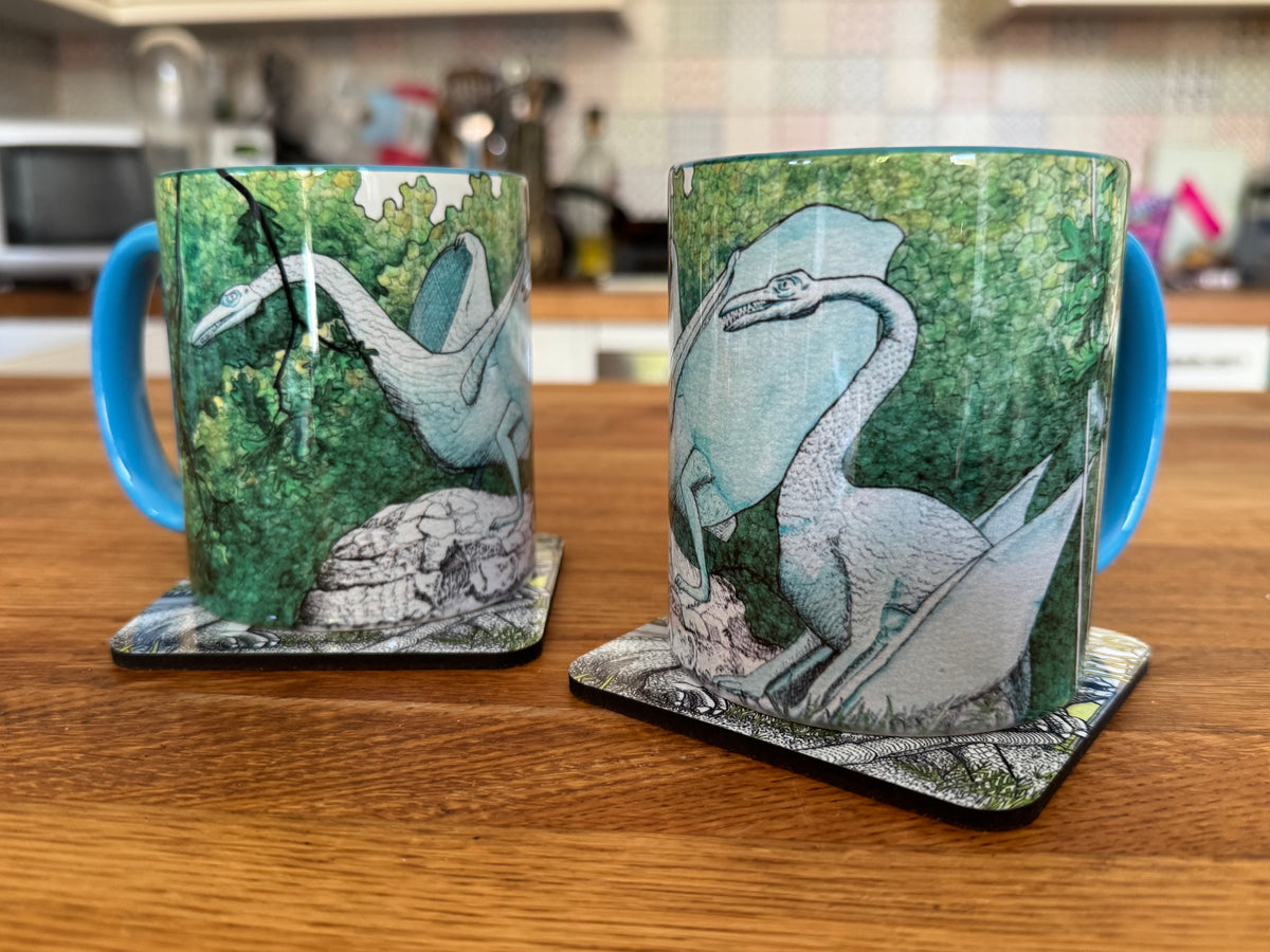 Blue Crystal Palace dinosaur mug - Pterosaurs